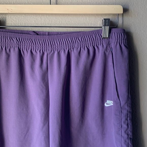 NIKE Sportswear Drawstring Purple Crop Pants - Picture 1 of 6